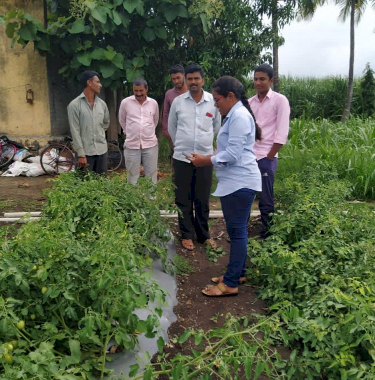 *कृषीकन्या मानसी हिने शेतीविषयक ॲप बद्दल दिली शेतकऱ्यांना माहिती*