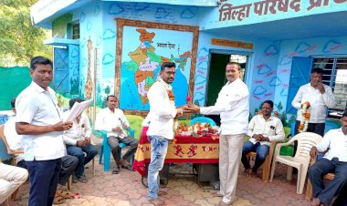 *जि प प्राथ शाळा जळोलीच्या अध्यक्षपदी महेश भाऊ नरसाळे यांची बिनविरोध निवड*