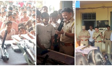 *करकंब पोलीस स्टेशन येथे रेझिंग डे सप्ताह चे आयोजन.*  *विद्यार्थी-विद्यार्थिनींना प्रात्यक्षिकासह मार्गदर्शन.*