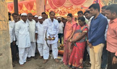 *पटवर्धन कुरोली भीमा नदीवर नवीन पूल उभारण्यासाठी प्रयत्नशील*  *आ. बबनराव शिंदे - पटवर्धन कुरोली येथे नवीन पाणीपुरवठा योजनेचे भूमिपूजन* 