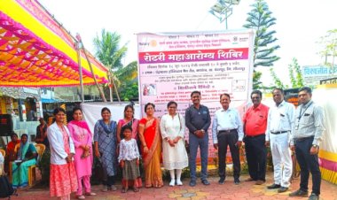 *रोटरीचे काम करणे ही एक प्रकारची 'पुण्याई':- विष्णू मोंढे*  *करकंबच्या आरोग्य शिबिरात १२० जणांची तपासणी.