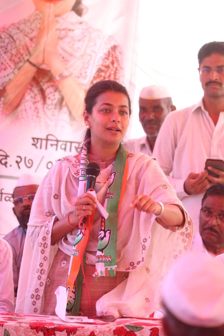 *भाजपमुळे लोकशाहीला दृष्ट लागली* -  *आमदार प्रणिती शिंदे यांची हुलजांती येथील प्रचार सभेत भाजपवर टीका*