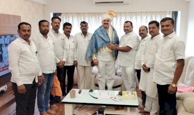 *चारा छावणीचे बिलाचा प्रश्न मार्गी लावण्यात आ. समाधान आवताडे यांना यश*  *मदत व पुनर्वसन मंत्री ना. अनिल पाटील आस्वसनाने  आ. आवताडे यांचेकडून सत्कार अन आभार*