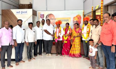 *राष्ट्रवादीकडून बोहाळी ग्रामपंचायतच्या नूतन उपसरपंच माधवी कल्याण कुसुमडे यांचा सन्मान*  *प्रदेशाध्यक्ष नागेशदादा फाटे यांच्या हस्ते केला सत्कार*