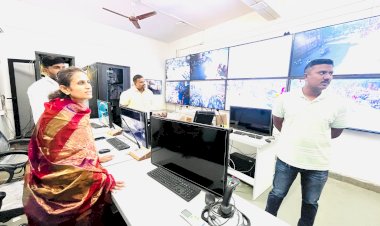 *पंढरीतील सर्व सीसीटीव्ही सुरू करा*   *नूतन नगराध्यक्ष डॉक्टर प्रणिता ताई भालके यांच्या  सूचना*   *नगराध्यक्षांनी दिली पोलीस संकुलातील सीसीटीव्ही केंद्राला  अचानक भेट*