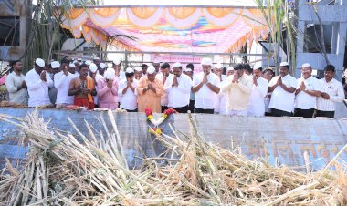 *आवताडे शुगरच्या गळीत हंगामाची सांगता**4लाख 25हजार 555 साखर पोत्याचेही केले पूजन*