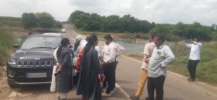 *शासन स्तरावरून शेळवे येथील कासाळगंगा पूलाची उंची वाढवण्याचे हालचाली सुरू* *शेळवे चे पोलीस पाटील अँड.नवनाथ पाटील यांनी केली होती मागणी*
